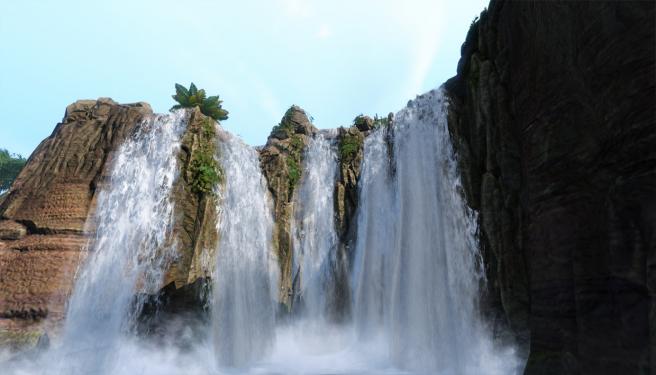 Beeindruckende CryEngine 3-Screenshots zum Onlinespiel Forged by Chaos zeigen neues Fantasy-Gebiet Baboon's Cascades. 