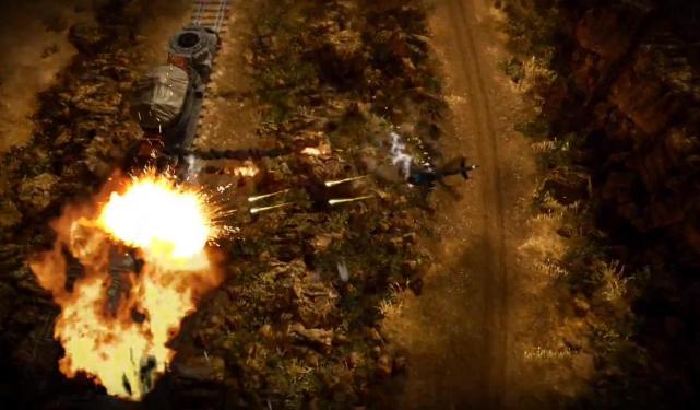 In Renegade Ops dürft ihr auch in den Helikopter steigen und damit eure Feinde mächtig aufmischen. 