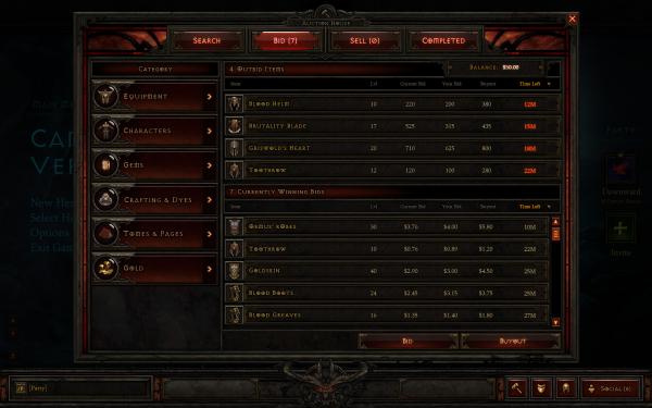 Diablo 3 Auktionshaus: Wie bei Ebay - Auktionen gegen echtes Geld.