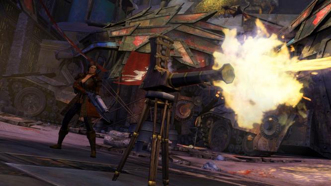 Guild Wars 2: Auf der Gamescom-Präsentation konnten wir einen Charr bei dynamischen Events und bei Unterwasserkämpfen verfolgen.