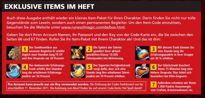 Ein exklusiver Code in der neuesten Ausgabe von PC Games Runes of Magic schaltet all diese Items frei.