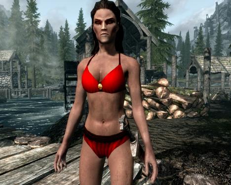 Download der ersten Skyrim-Mods verfügbar: Hier seht ihr die The Elder Scrolls 5-Modifikation 'Retextured female underwear'.