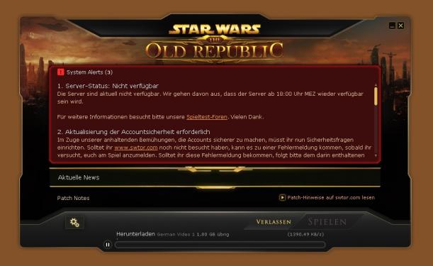 Der neue Client für das kommende Beta-Wochenende zu Star Wars: The Old Republic gibt es jetzt zum Download.