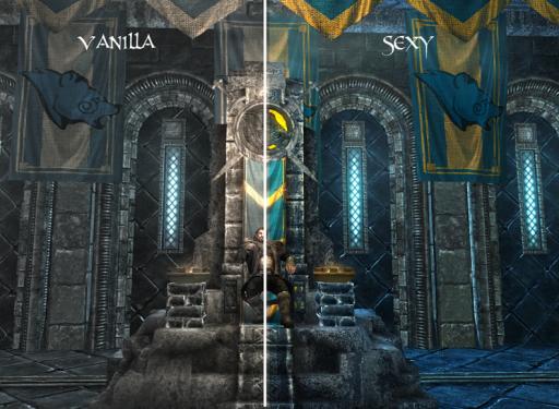 Sexy Windhelm wirkt deutlich farbenfroher als das Original.
