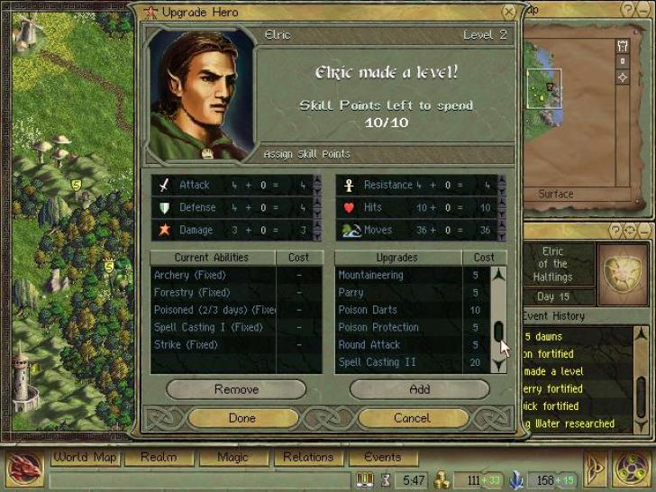 [26/11/01] ES GEHT VORAN Wie in einem Rollenspiel gewinnt Ihr Charakter im Laufe der Handlung Erfahrungsstufen hinzu. Nun erlernen Sie neue magische F&auml;higkeiten.