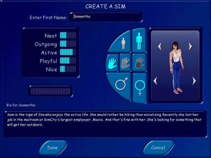 [26/11/01] WIE SELBST GEMACHT Durch Punktevergabe erschafft man individuelle Sims.