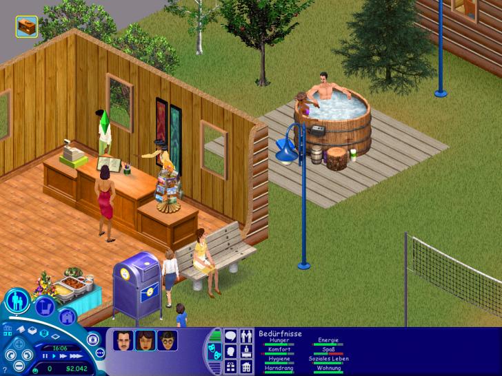 [01/05/02] Im Whirlpool kommen sich die Sims garantiert näher.