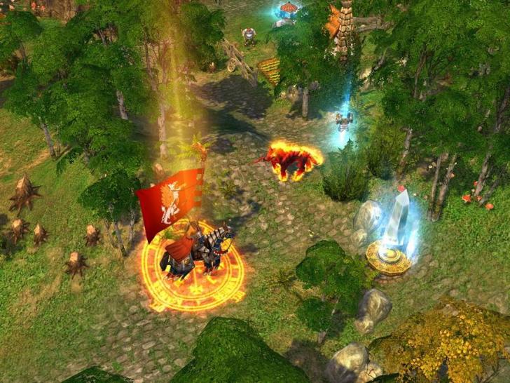 [17/05/05] Obwohl Szenen wie diese stark an Warcraft 3 oder Spellforce erinnern, ist und bleibt Heroes 5 ein rundenbasiertes Taktikspiel.