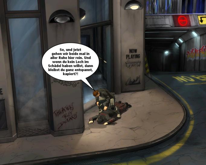 [24/04/08] Sprechblasen sollen dafür sorgen, dass die Spielszenen noch stärker an einen Comic erinnern. Sie können bei Bedarf ein- und ausgeschaltet werden.