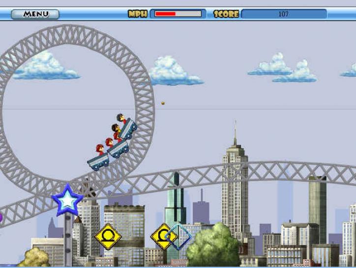 [04/02/09] Steuern Sie in Roller Coaster Rush Ihre Passagiere heil durch die Loopings, gibt's Extrapunkte.