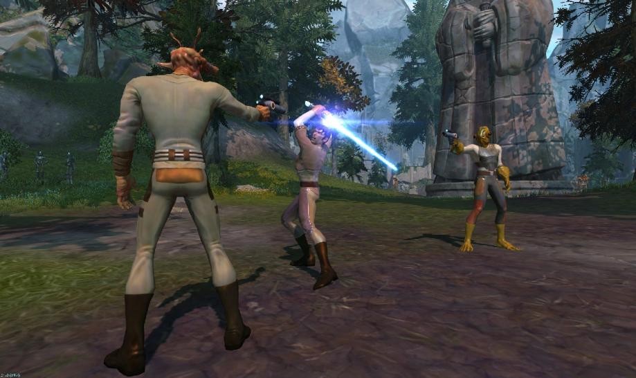 [04/06/09] Im Nahkampf kann es ein Jedi-Ritter auch locker mit zwei Gegnern aufnehmen.