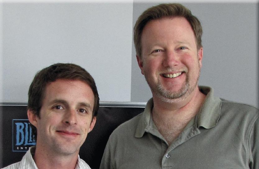 [17/08/09] Jeffrey Chamberlain (links) ist Cinematics Project Lead bei Blizzard. Scott Goffman (rechts) ist Cinematic InGame-Lead.
