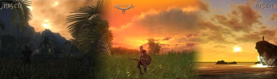 [02/08/09] Der Sonnenaufgang und Sonnenuntergang in Risen und Gothic 4 im Bildervergleich. 