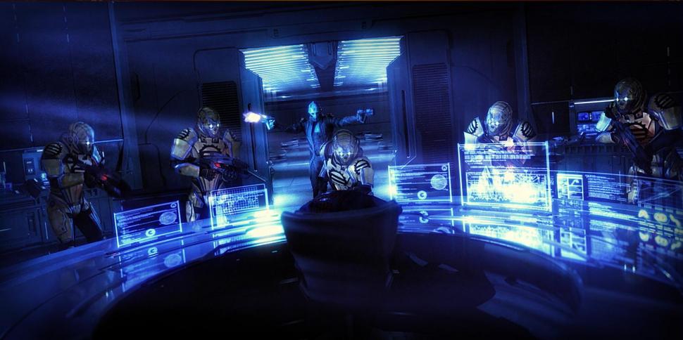 [26/12/09] In unserer Bildergalerie stellen wir Ihnen ab sofort sechs schicke Cinematic-Screenshots zu Mass Effect 2 im 16:9-Format bereit. Die hochauflösenden Bilder stammen aus dem kürzlich erschienen und imposanten Render-Trailer zum Bioware-Rollenspiel, den Sie hier auf pcgames.de in einer separaten News zu Gesicht bekommen und auf keinen Fall verpassen dürfen, falls Sie den nicht schon längst gesehen haben. 