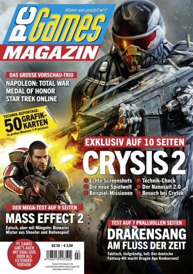 [22/01/10] Weitere Infos zu Crysis 2 lesen Sie in der aktuellen Ausgabe der PC Games (ab sofort am Kiosk).
