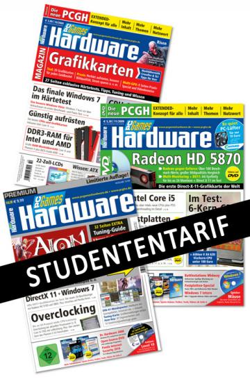 [18/01/10] Als Student lesen Sie die PC Games Hardware 20 Prozent billiger.