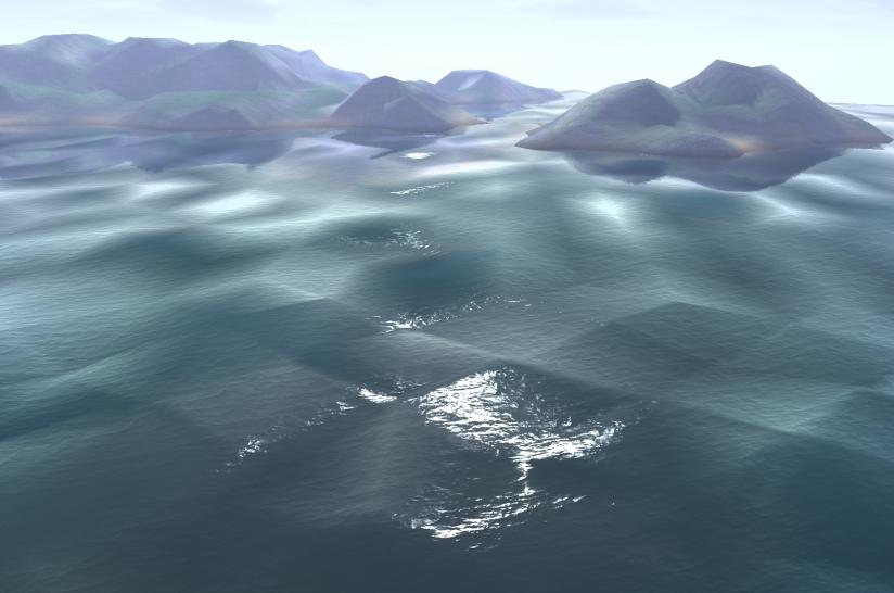 [13/03/10] Nvidia: Eine Demo-Insel vor dem Einsatz von Tesselation.