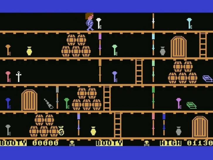 [02/09/10] Wer erinnert sich an Booty von 1984? Verantwortlich zeichnete Firebird, ein Spiele-Label der British Telecom. Sie sind ein Kabinenjunge auf der Suche nach Schlüsseln für die erbeuteten Schatztruhen der Piraten, die Sie tunlichst meiden sollten.