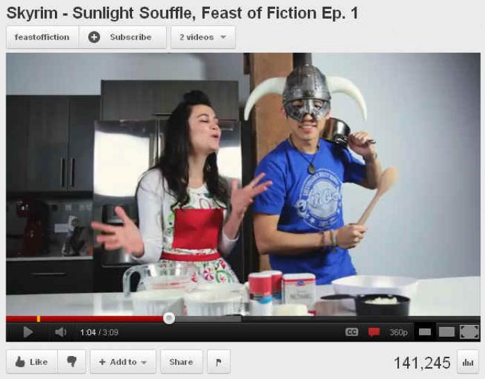 [28/12/11] Kochen und Computerspiele - ja, das passt zusammen. Heute: Skyrim Sunlight Souffle  Video ansehen  
