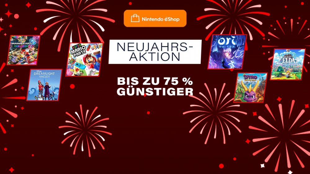 Nintendo eShop Neujahrsaktion: Über 1.500 Spiele jetzt im Angebot - bis zu 75% sparen!