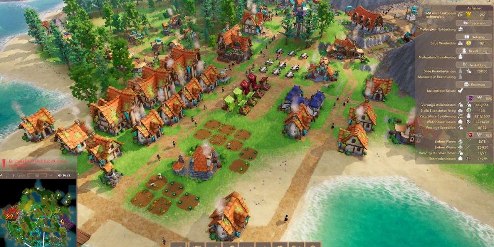 Siedlungsaufbau in Pioneers of Pagonia