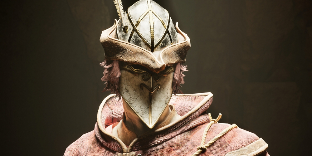 Der Maskenlose Held in Nahaufnahme.