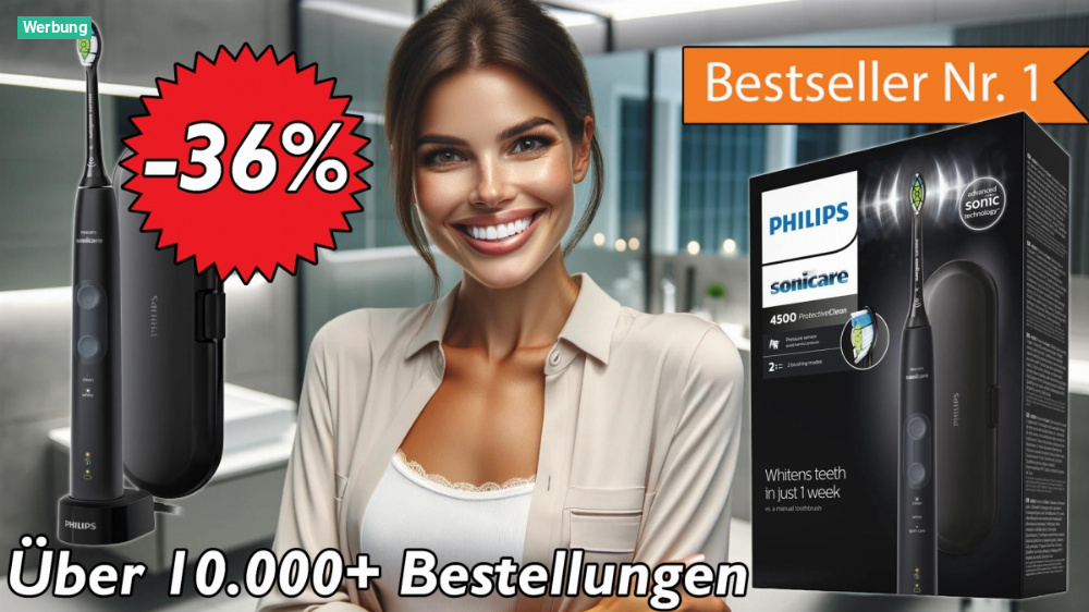 Wer nicht zuschlägt, ist selber schuld: Philips Sonicare mit 36% Rabatt - bereits 10.000 Mal bestellt