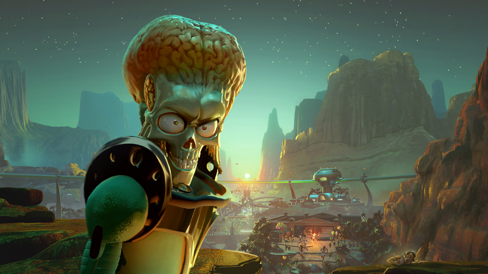 Mars Attracts: Bitterböses Aufbauspiel feiert irren Kultfilm von Tim Burton