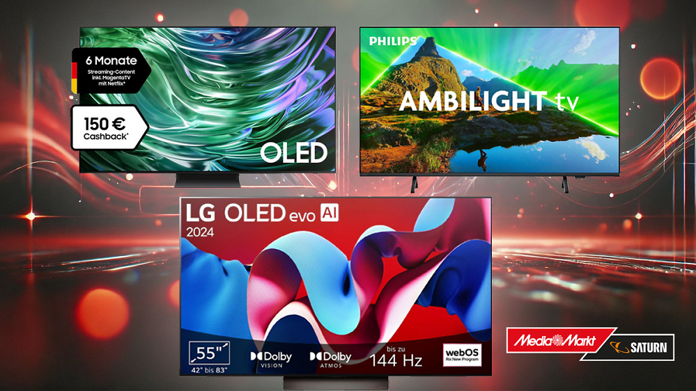 MediaMarkt schmeißt Fernseher extrem günstig raus: TV-Geräte von LG, Samsung & Philips ab 349€ (Update)