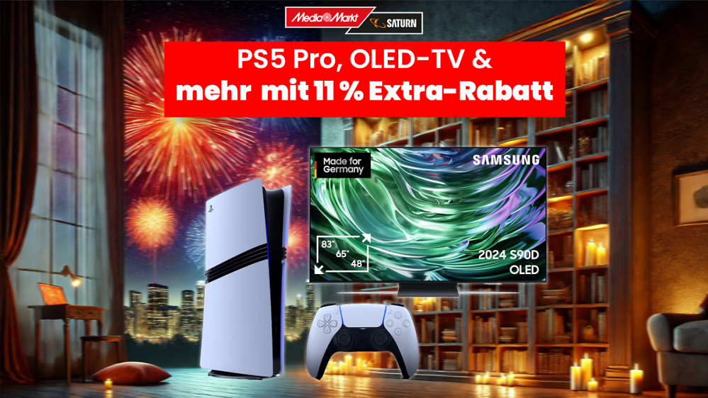 Nur für kurze Zeit: MediaMarkt schenkt 11 Prozent Extra-Rabatt auf TVs, PS5 Pro, Switch, Drohnen und mehr