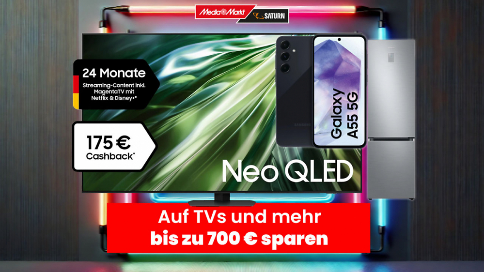 Samsung Deal Days: Mit MediaMarkt doppelt sparen bei Smart-TVs und mehr