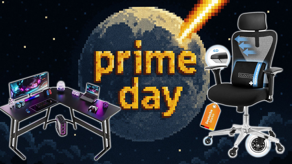 Ungelogen: Gaming-Tisch in L-Form kostet am Prime Day nur 34 €, Testsieger Bürostuhl im Angebot