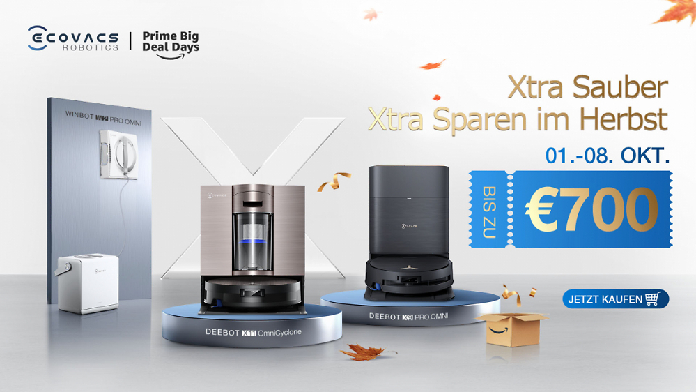 Prime Deal Days: Tolle Herbst-Rabatte von teils über 700 € auf Roboter von Ecovacs!