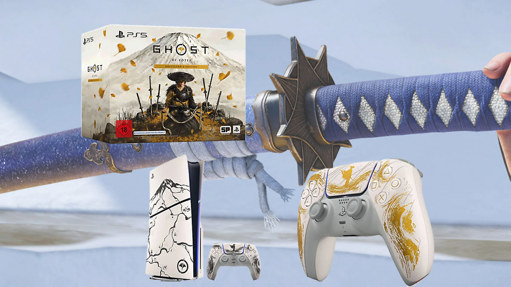 Volles Sony-Programm zu Ghost of Yotei: Edle Collector's Edition + PS5-Konsole u. Controller im Spezialdesign