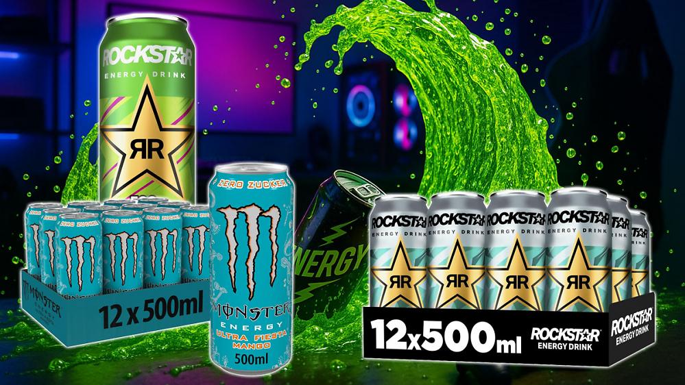 Energy Drinks von Rockstar und Monster: Bei Amazon gelten schon Black-Friday-Preise