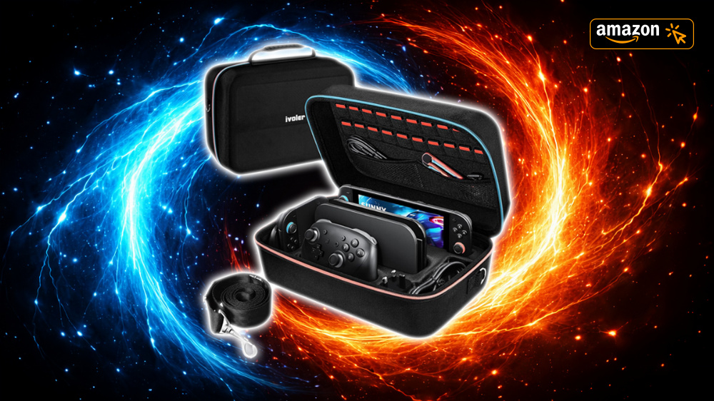 Bei Amazon im Angebot: Große Tasche für Nintendo Switch 2 und viel Zubehör