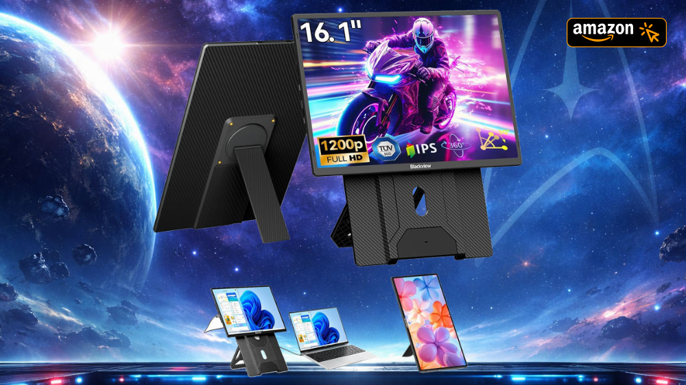 Zu wenig Platz am Laptop? Dieser portable 16-Zoll-Monitor mit Ständer kostet kurz nur 119,99 Euro