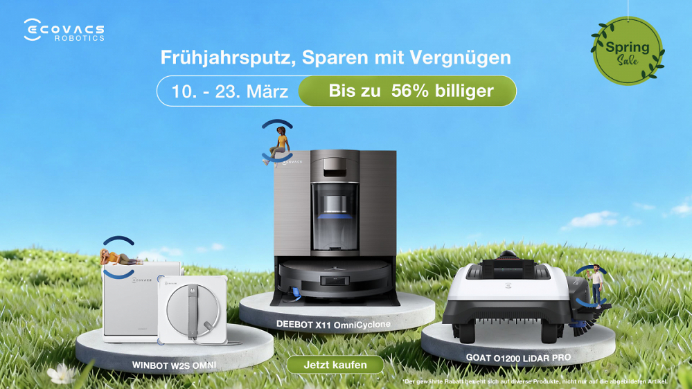Saugen, wischen oder mähen: Mit Ecovacs kann die Gartensaison kommen