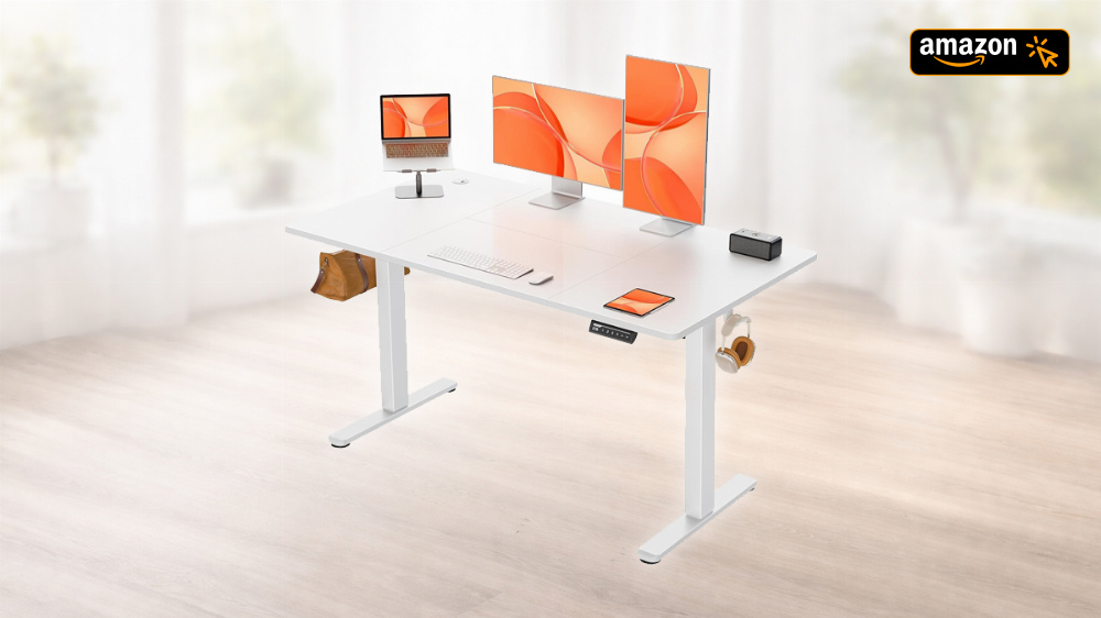 Homeoffice-Upgrade zum kleinen Preis: Dieser Schreibtisch fährt elektrisch hoch