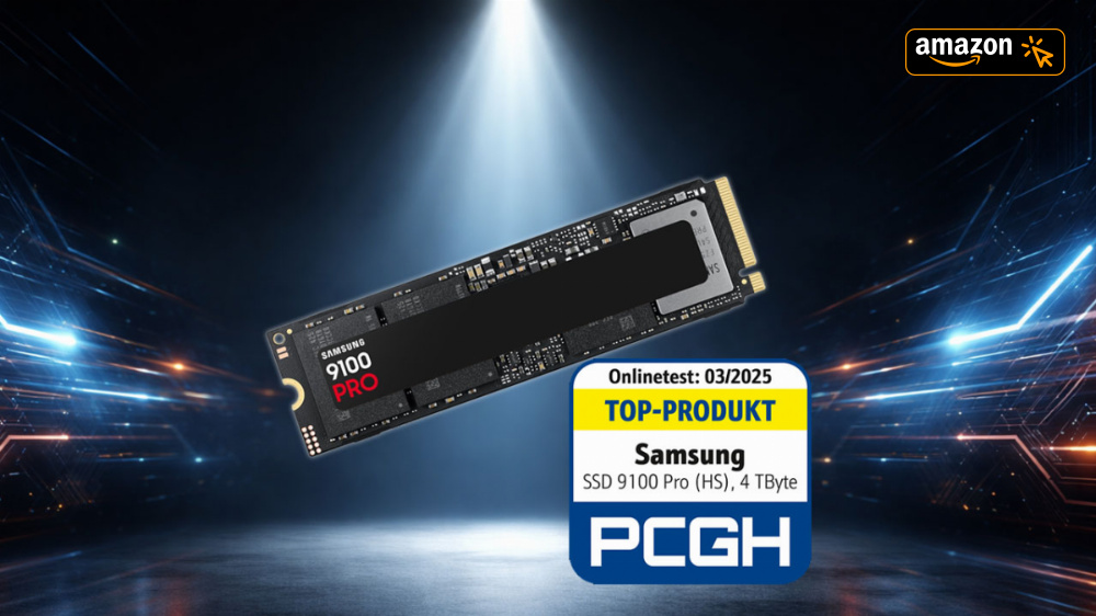 Zum Jahresbestpreis: Pfeilschnelle PCGH-Testsieger-SSD Samsung 9100 Pro