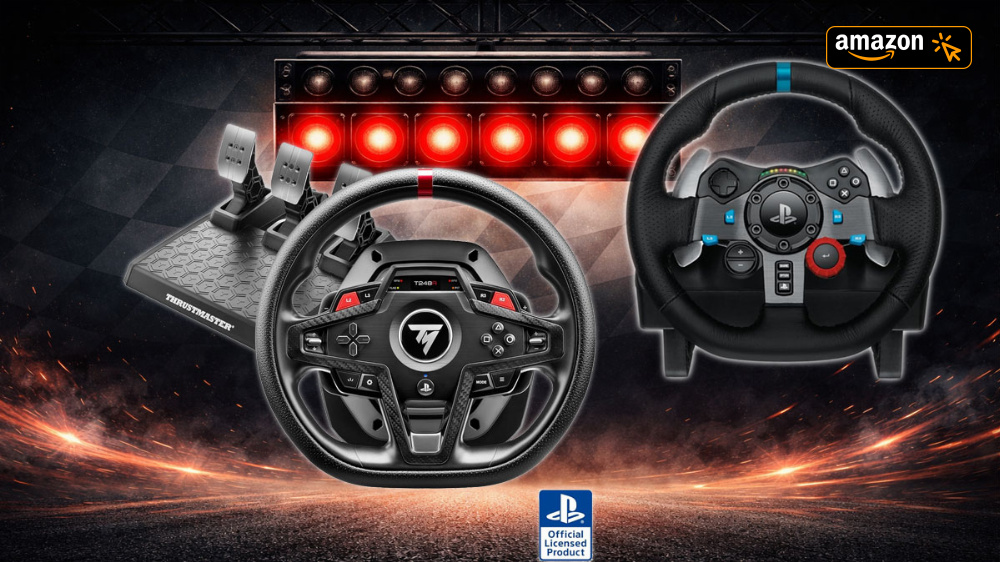 Zur neuen F1-Saison dreht Amazon am Preisrad bei Thrustmaster- & Logitech-Lenkrädern