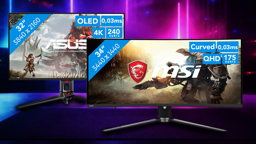 Gaming-Monitore im Preissturz: Bis zu 1050 € Rabatt auf MSI-, ASUS- & AOC-Modelle