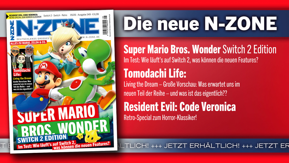 N-ZONE 05/26: Coverstory zu Super Mario Bros. Wonder für Switch 2, Vorschau zu Tomodachi Life 2 u. v. m.
