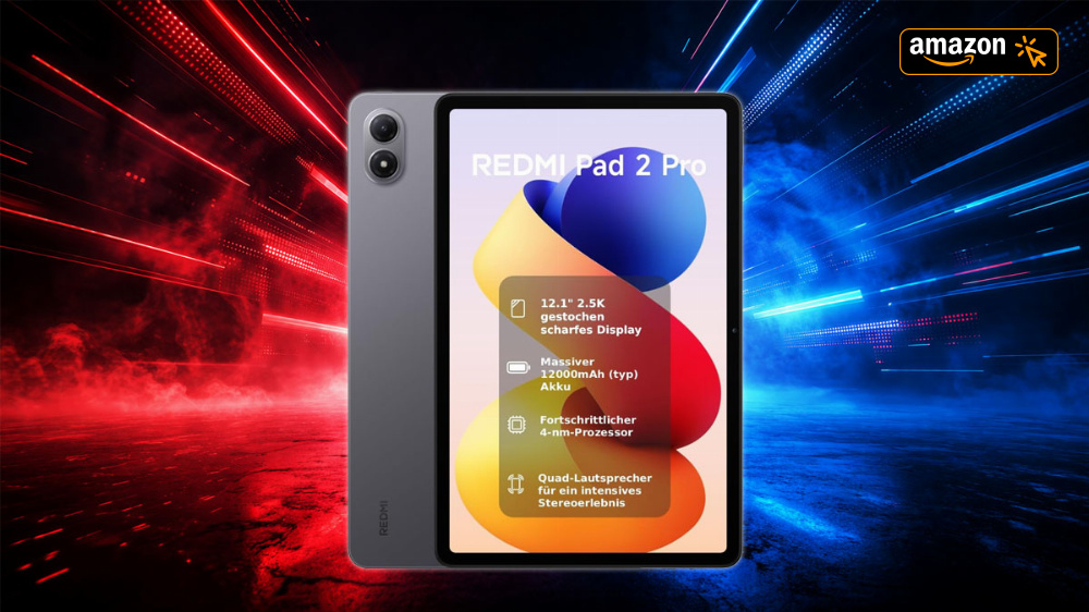 Zum Amazon-Jahresbestpreis: Ausdauerndes Xiaomi Redmi Pad 2 Pro