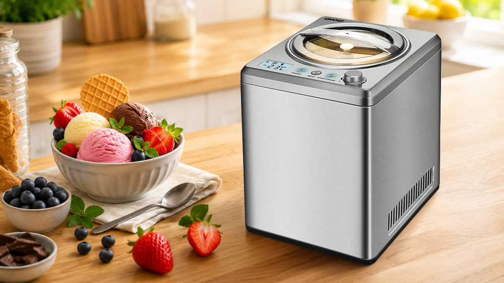 Keine Lust auf teure Eiskugeln? Profi-Eismaschine mit Kompressor über 220 Euro günstiger zum Bestpreis