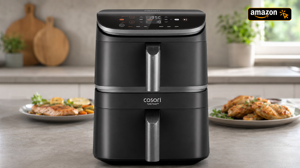 Stark nachgefragt und günstig wie nie: Cosori-Heißluftfritteuse mit 2 Kammern bei Amazon