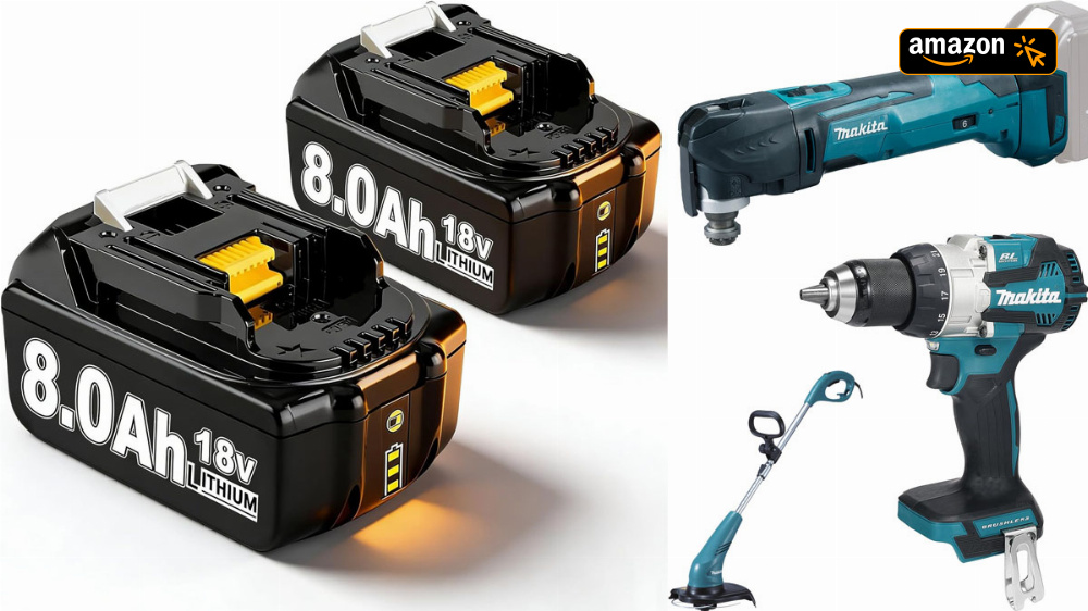Befristet: 2x 18V-Akku 8,0 Ah für Makita nur 33,99€ - Werkzeuge ebenfalls rabattiert