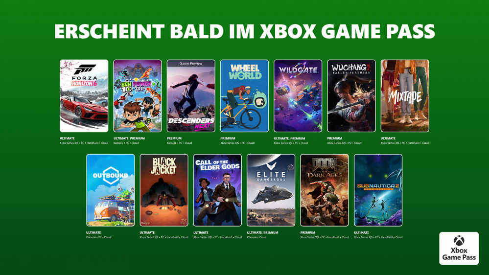 Nach der Preissenkung: Forza Horizon 6, Doom The Dark Ages und Subnautica 2 mehrkostenfrei im Xbox Game Pass