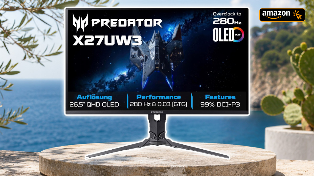 MwSt. geschenkt, Amazon zieht nach: OLED-Monitor mit bis zu 280 Hz zum fantastischen Preis