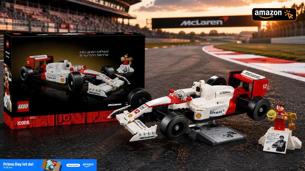 Nur 0,076 Euro / Teil - Zum Prime Day gibt's den Lego Icons McLaren MP4/4 von Ayrton Senna zum Bestpreis